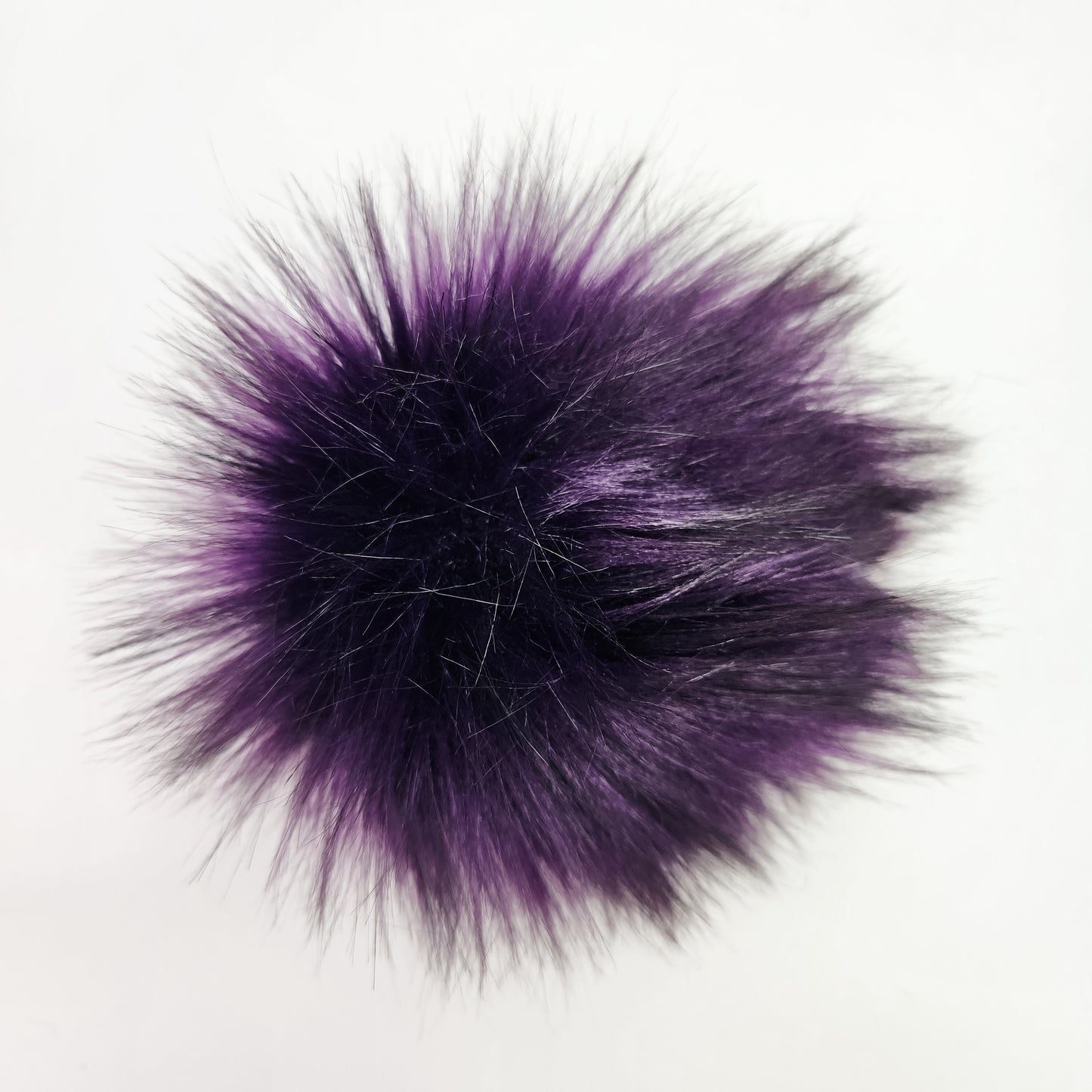 Purple Faux Fur Pom