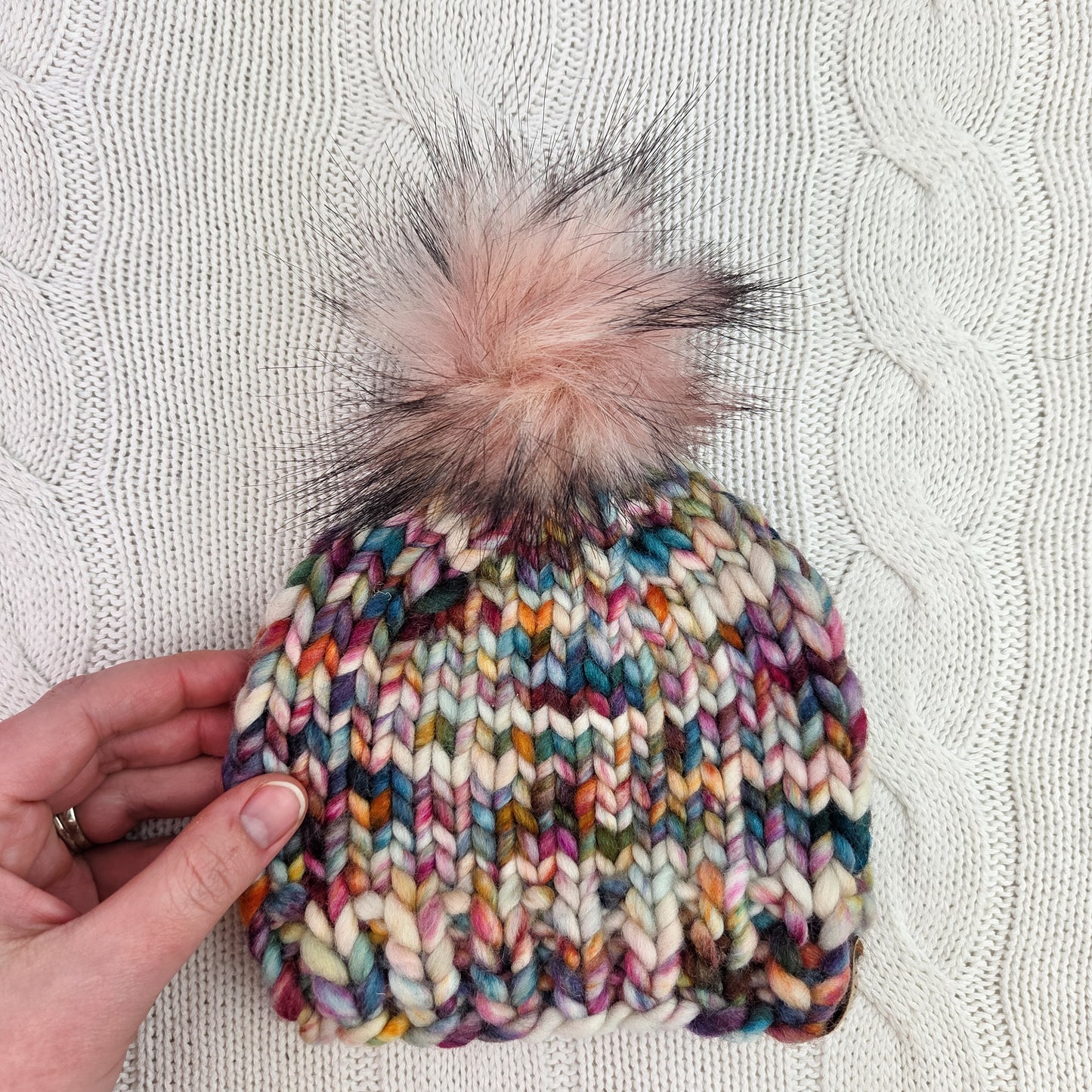Rainbow Newborn Beanie