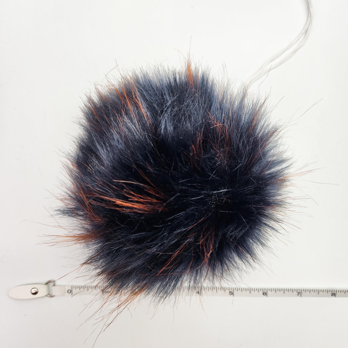 Black and Copper Faux Fur Pom