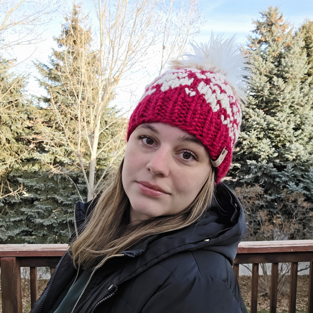 Women's Snowflake Hat - Red