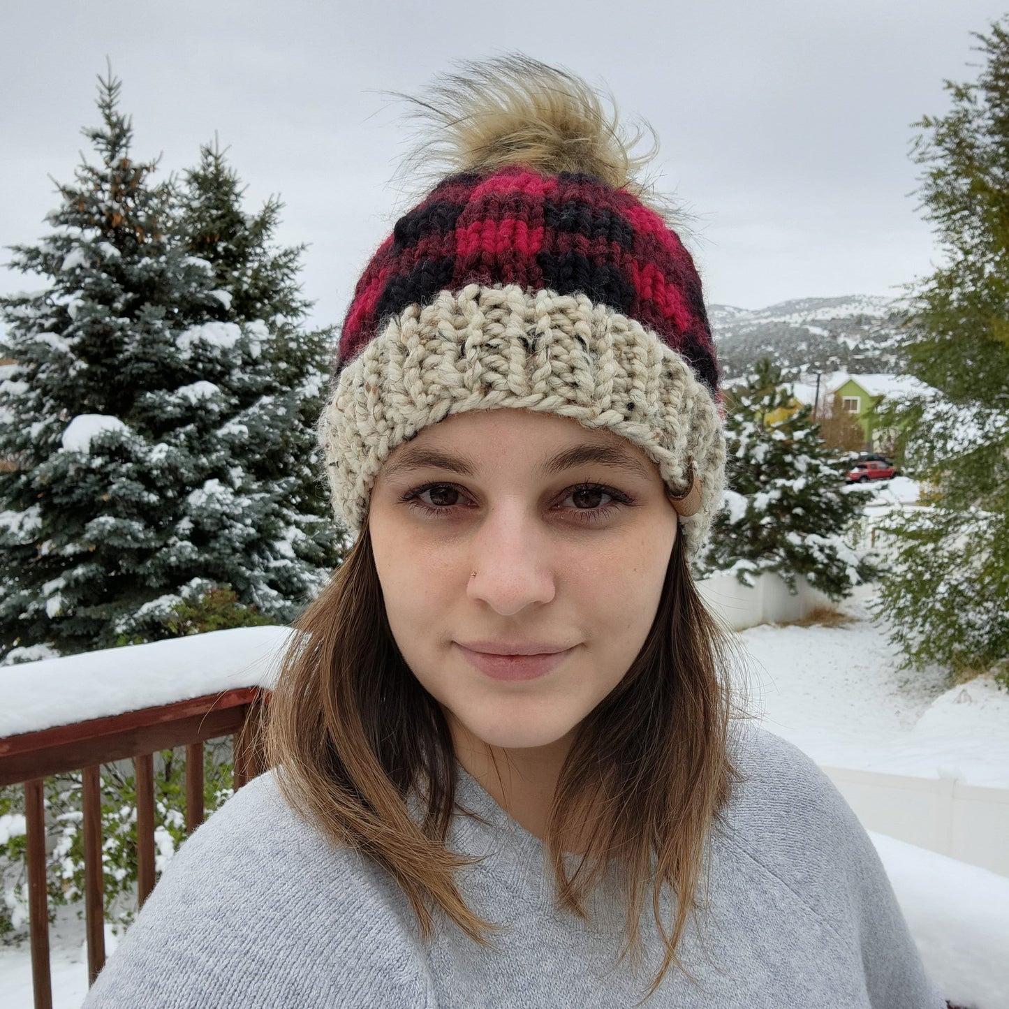 PREORDER - Women's Plaid Knit Beanie