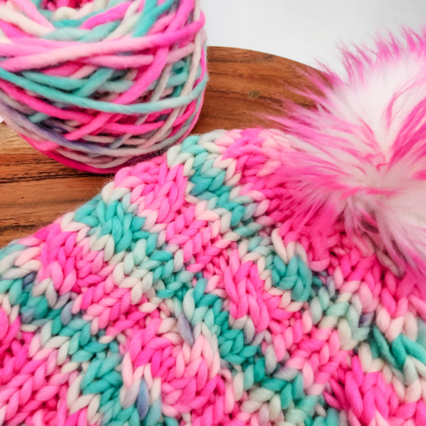 Hand dyed yarn - Neon Winter