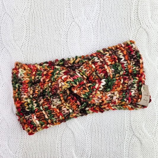 Cobblestone Earwarmer - Fall Y'all colorway