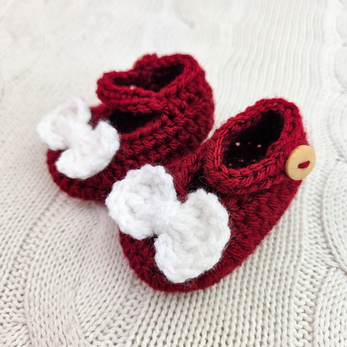 Mary Jane Booties 0-3 months - Red
