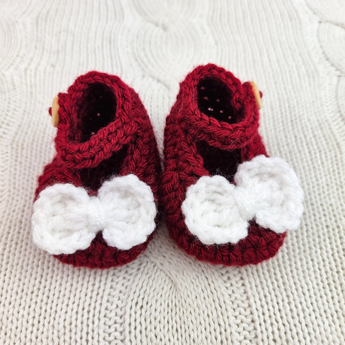 Mary Jane Booties 0-3 months - Red