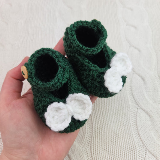 Mary Jane Booties 0-3 months - Green