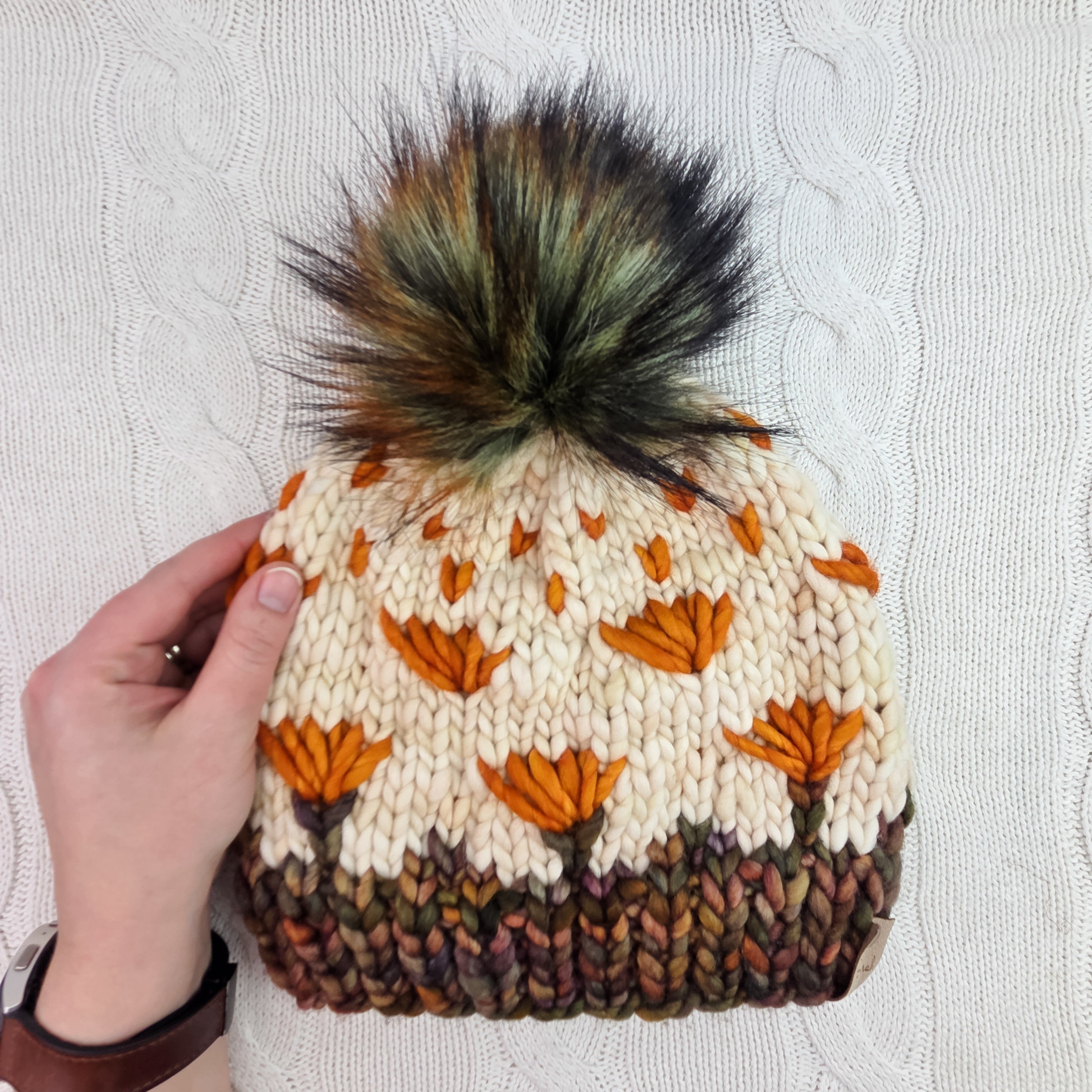 Dandelion Hat - Autumn colors – Sarah Liz Fiber Arts