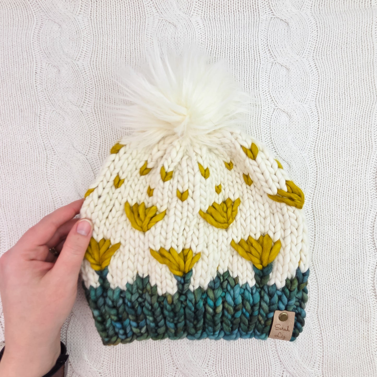 Dandelion Hat - Teal/Yellow
