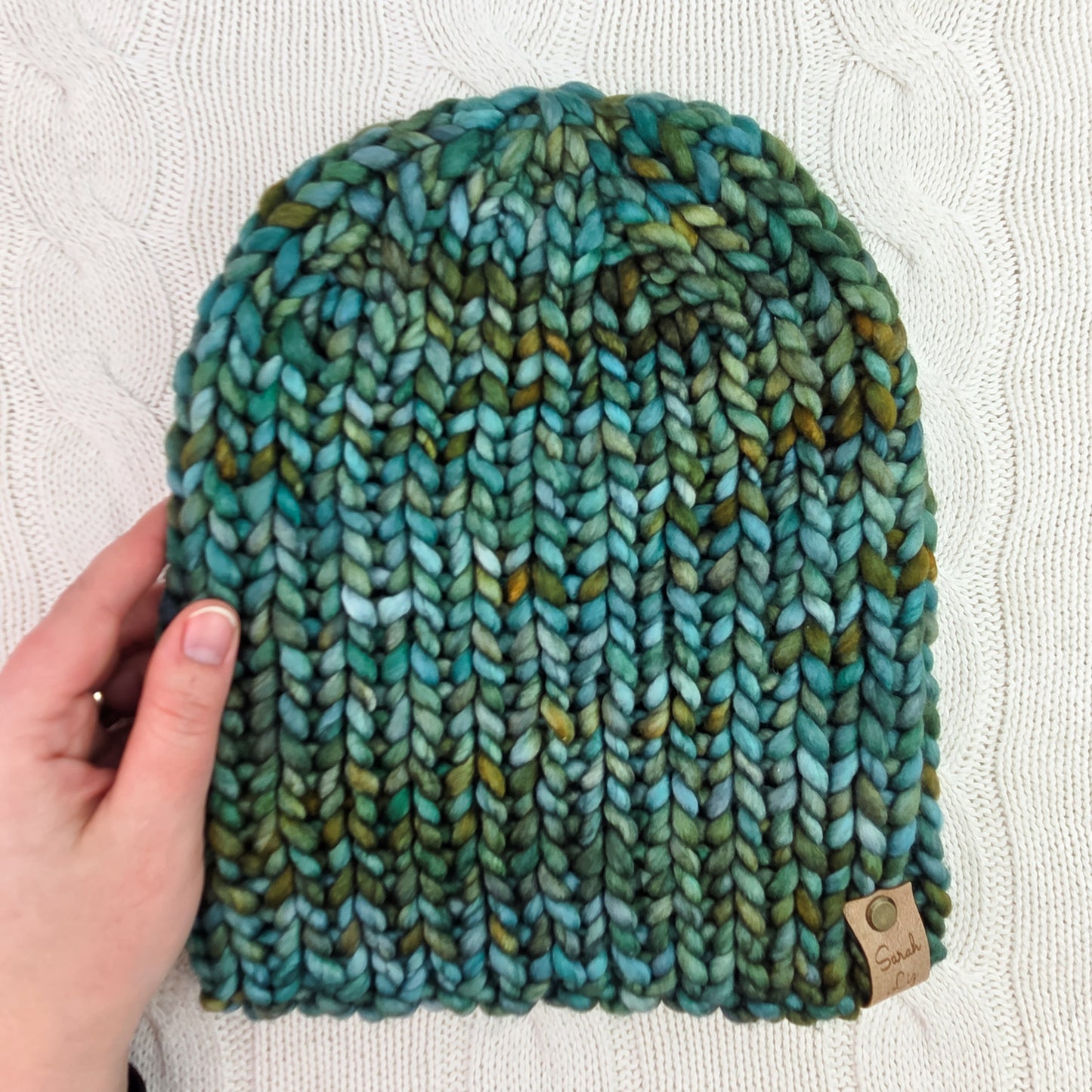 Ribbed Beanie - Greens