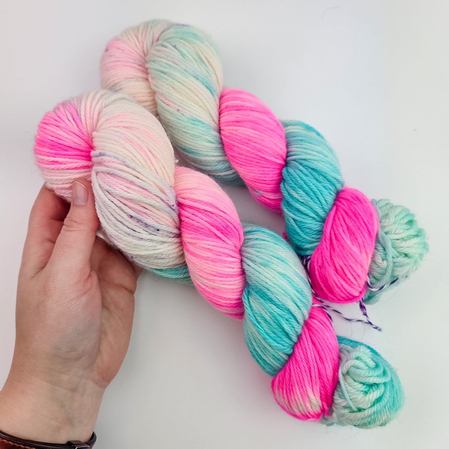 Hand dyed yarn - Neon Winter