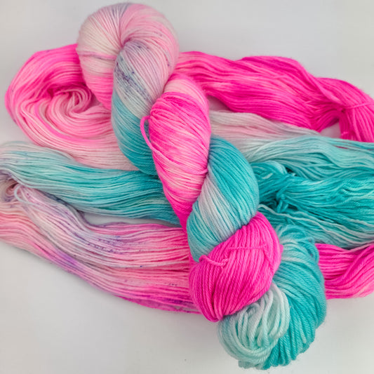 Hand dyed yarn - Neon Winter