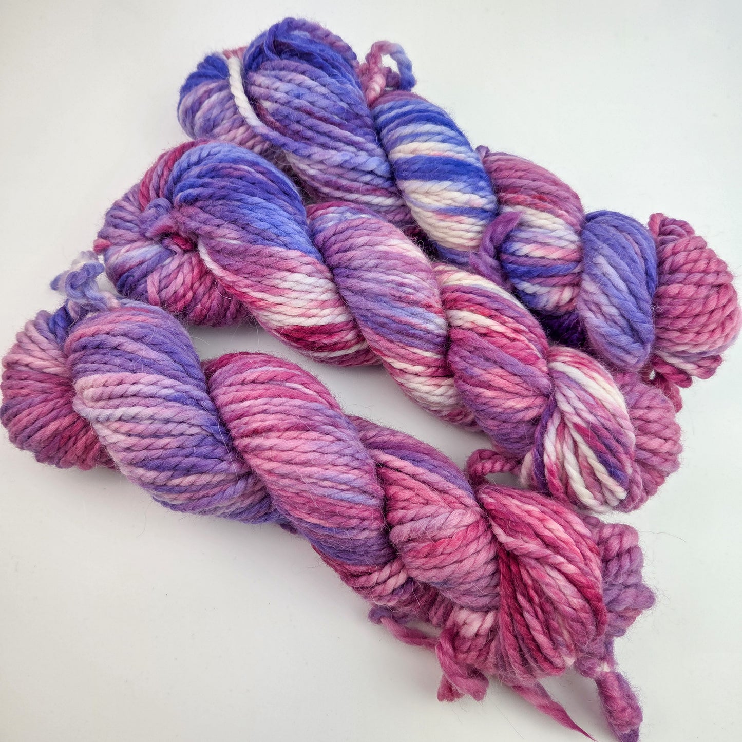 Hand Dyed Yarn - Azalea - On Super Bulky Wool/Alpaca Blend