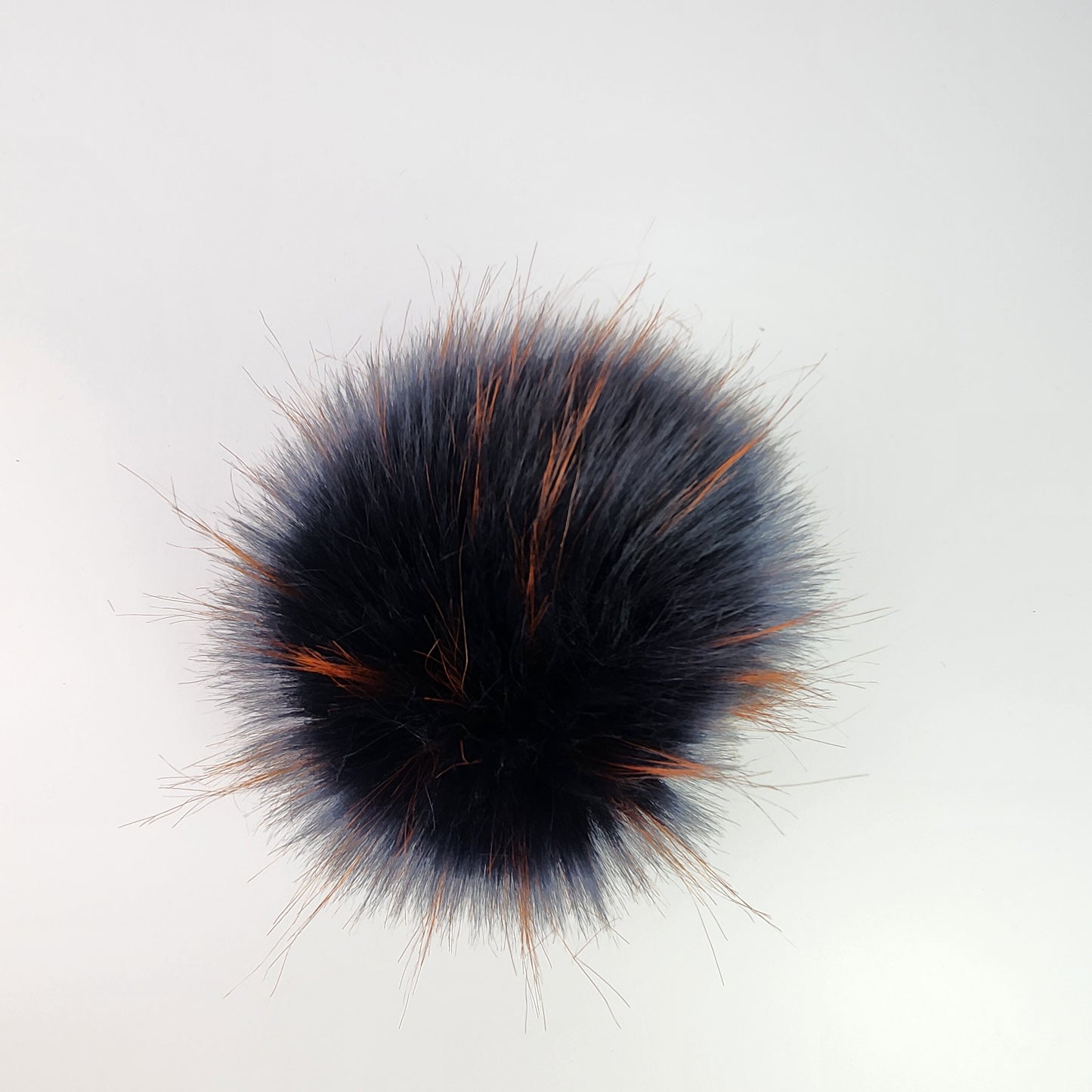 Black and Copper Faux Fur Pom