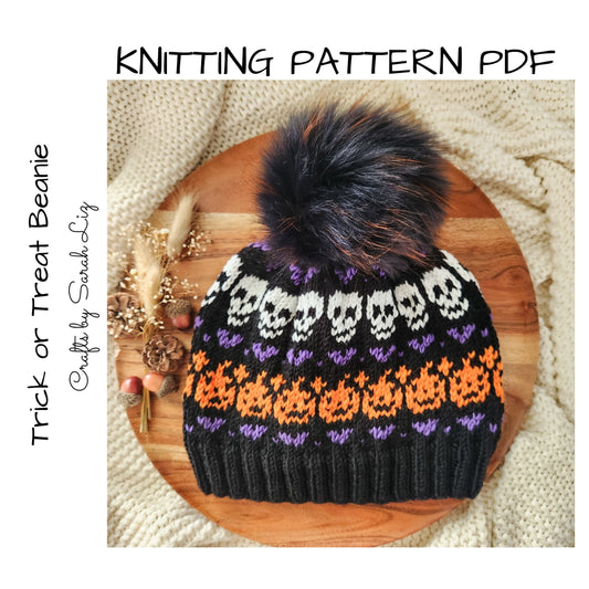 KNITTING PATTERN - Trick or Treat Beanie