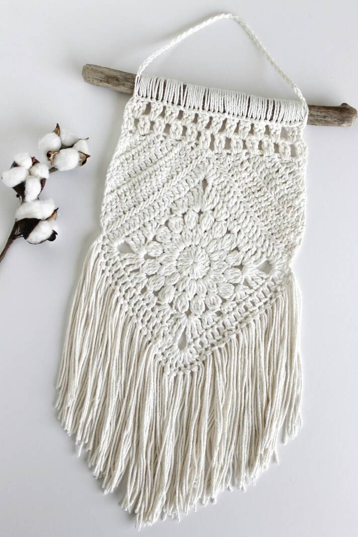 Crochet Wall Hanging With Fringe