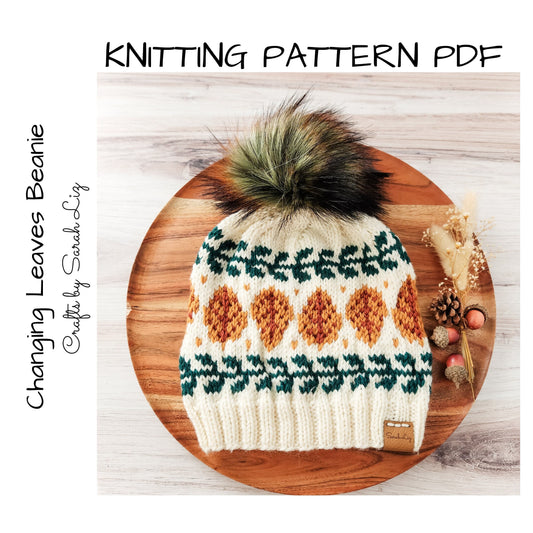 KNITTING PATTERN - Changing Leaves Beanie