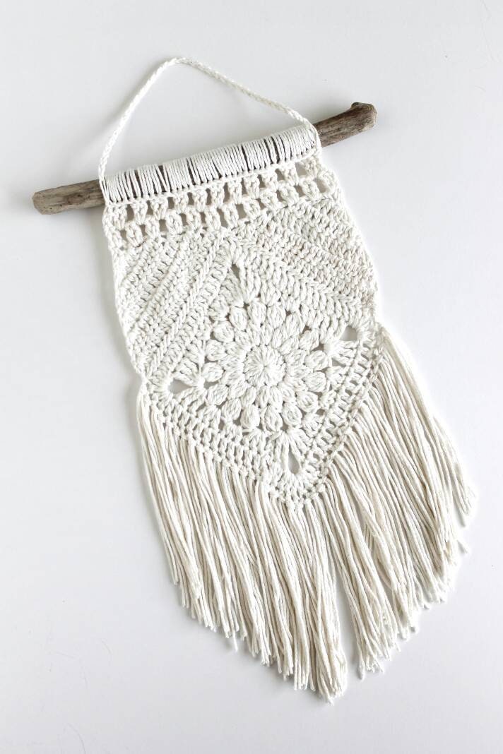 Crochet Wall Hanging With Fringe
