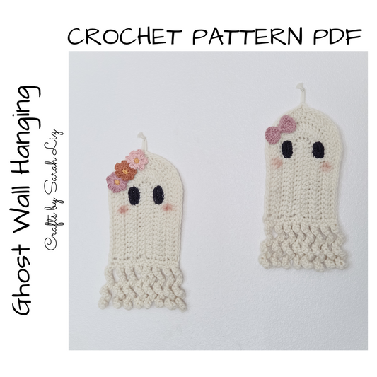 CROCHET PATTERN - Deirdre and Maude the Boo-tiful Ghosts Wall Hanging
