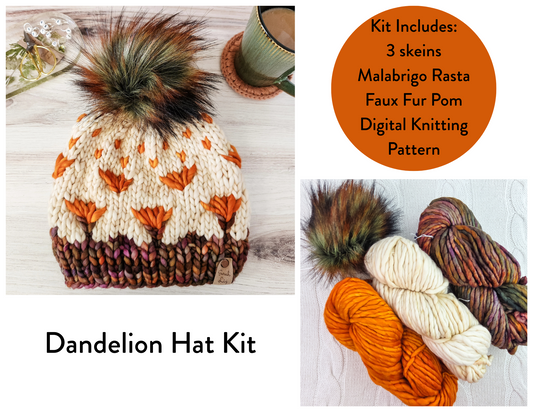 Dandelion Hat Knitting Kit - Autumn