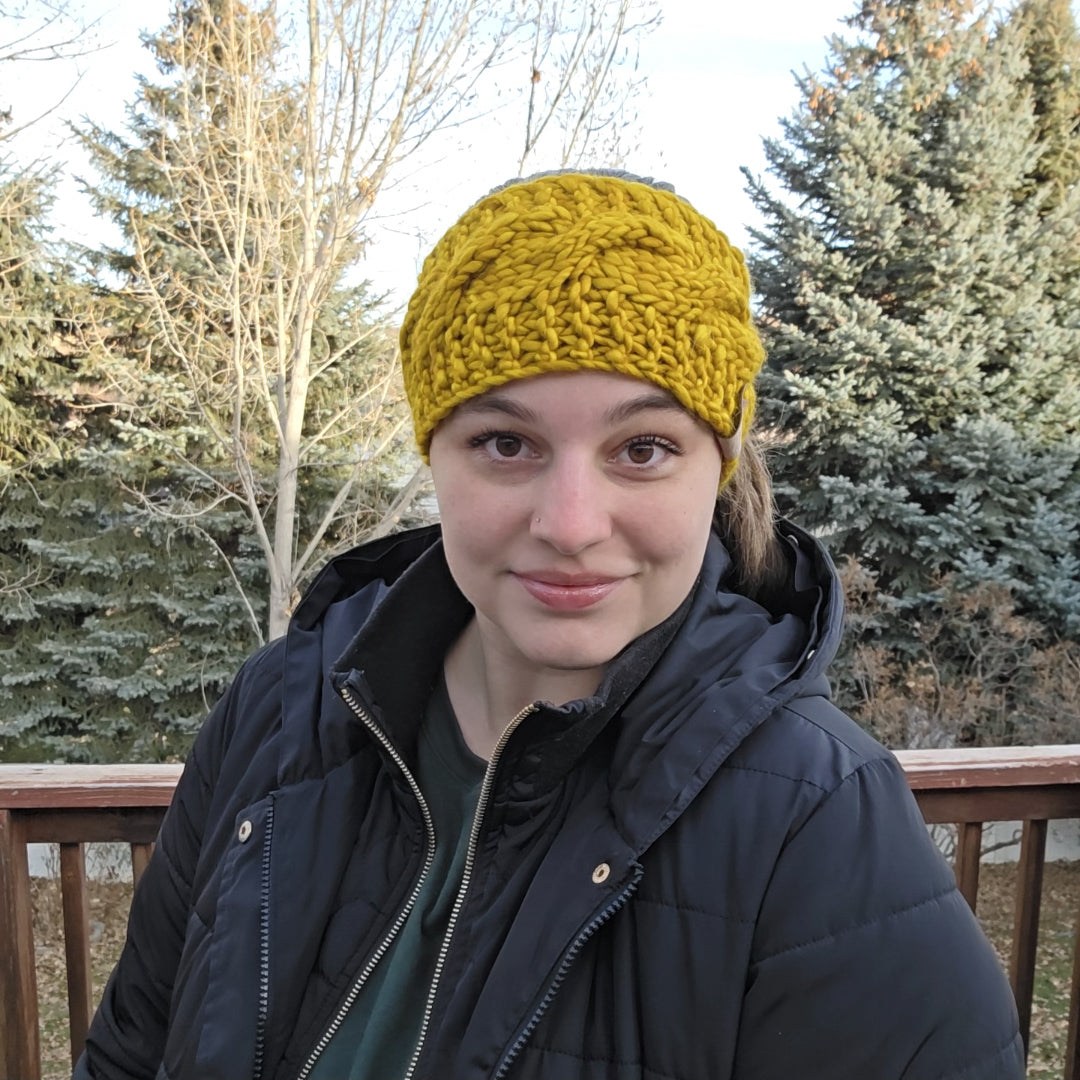 Cable Earwarmer - Yellow