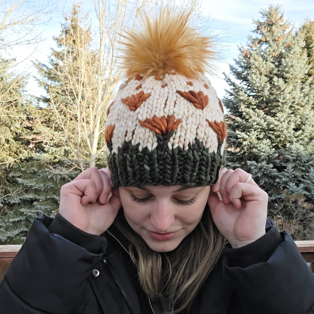 Dandelion Hat - Olive/Caramel