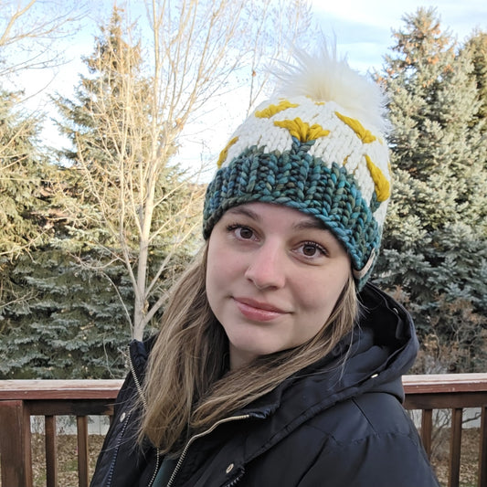 Dandelion Hat - Teal/Yellow