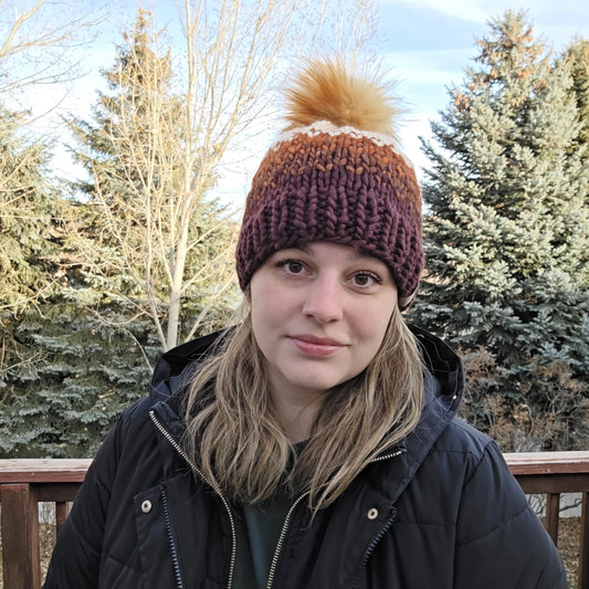 Brown Ombre Knit Beanie