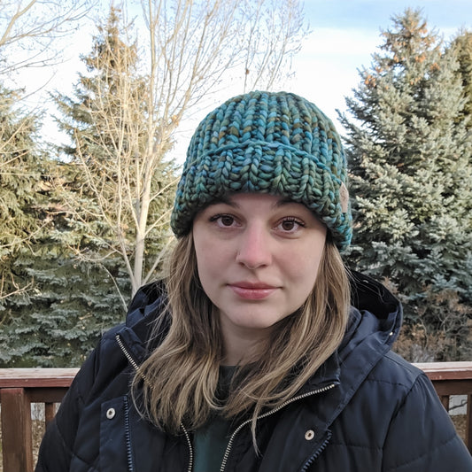 Ribbed Beanie - Greens