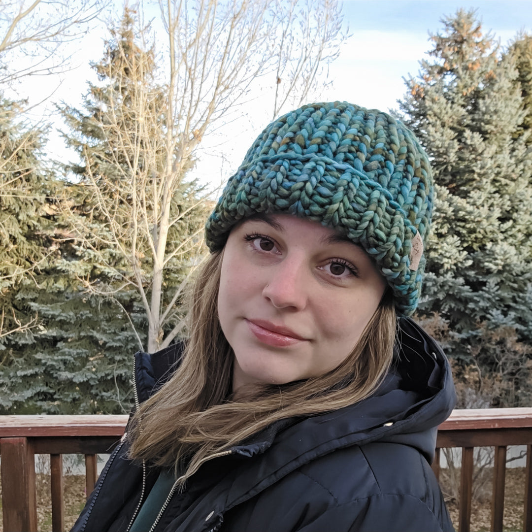 Ribbed Beanie - Greens