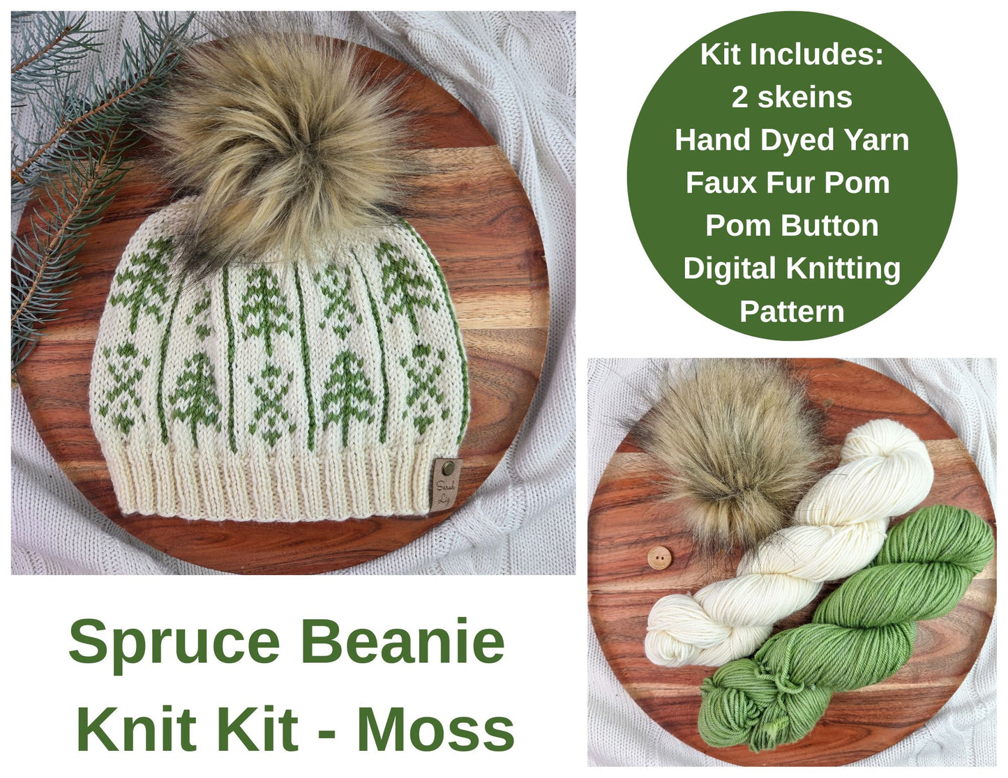 Knit Kit - Spruce Beanie - Moss