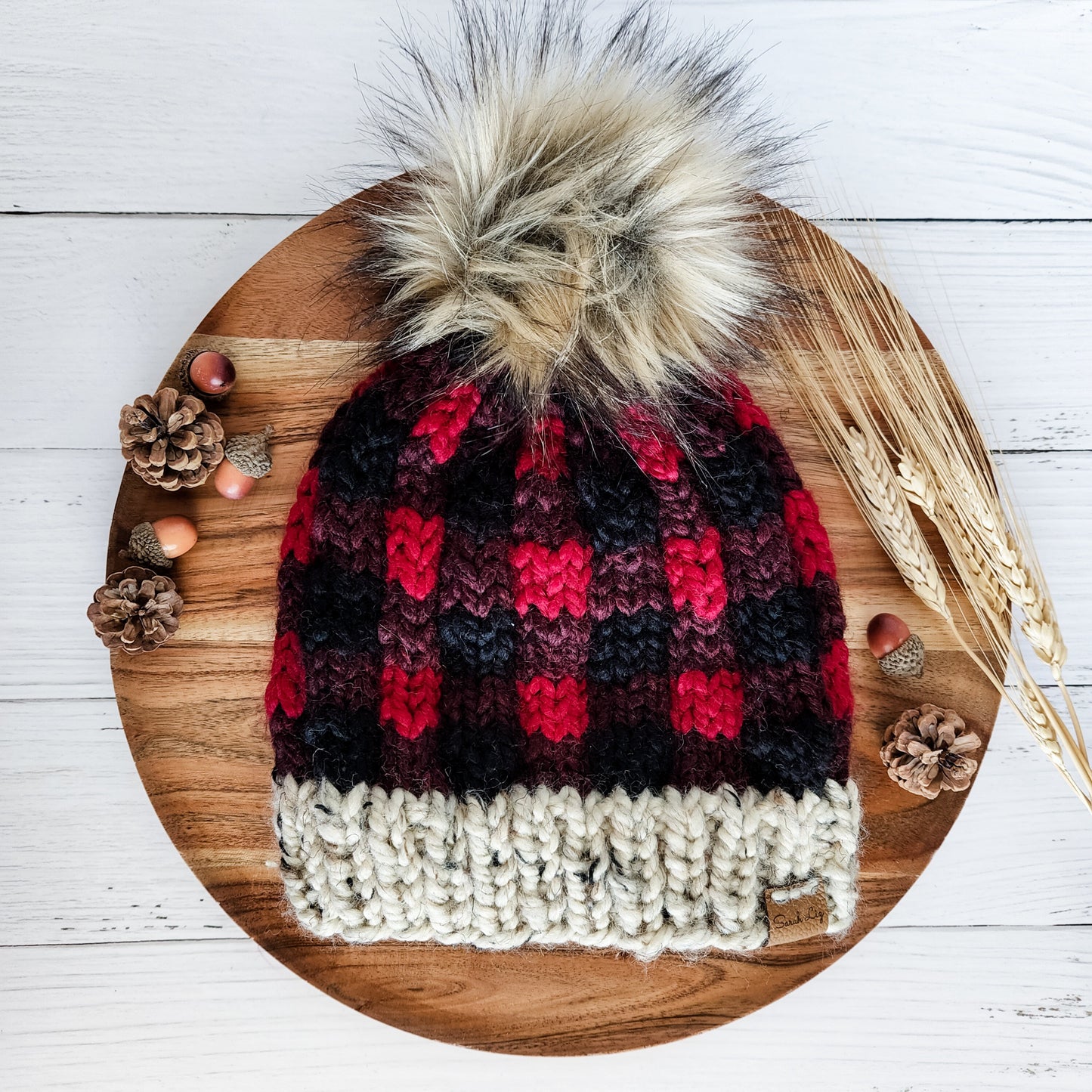 PREORDER - Women's Plaid Knit Beanie