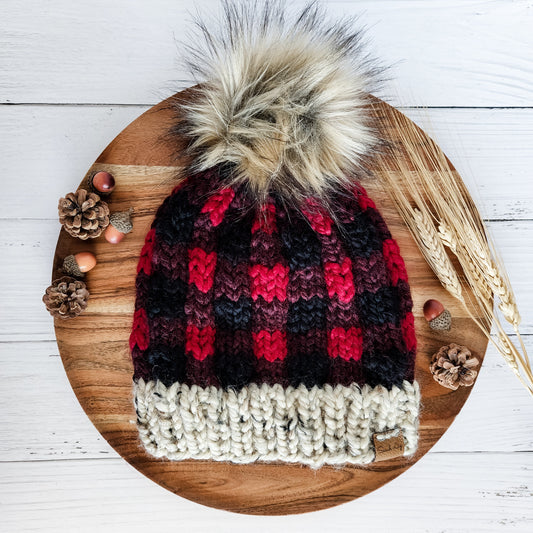 PREORDER - Women's Plaid Knit Beanie