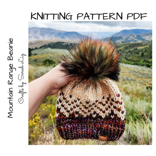 KNITTING PATTERN - Mountain Range Beanie