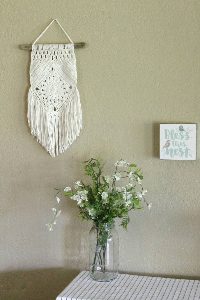 Crochet Wall Hanging With Fringe