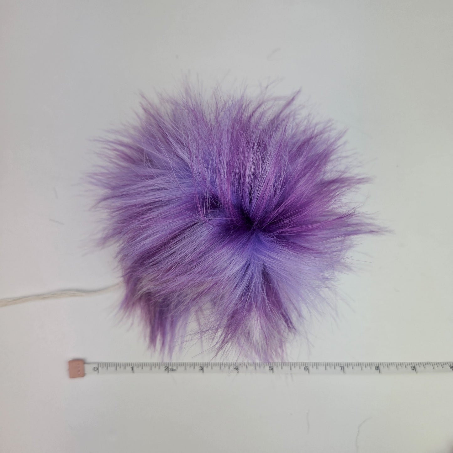 Purple Multicolor Faux Fur Pom