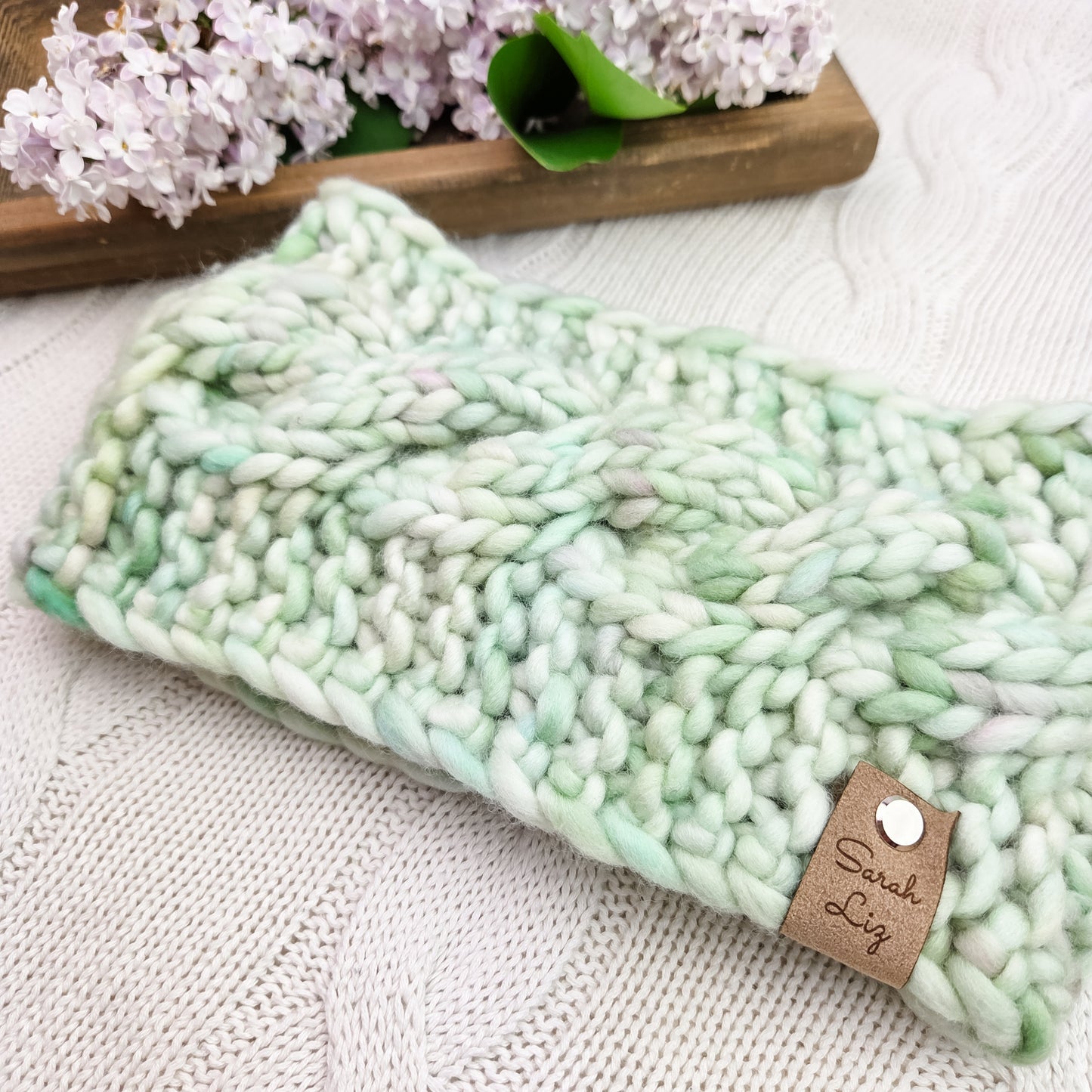 Cable knit earwarmer